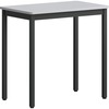 Lorell Utility Table - Gray Rectangle, Laminated Top - Powder Coated Black Base - 500 lb Capacity - 30" Table Top Width x 18.13" Table Top Depth - 30"