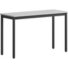 Lorell Utility Table - For - Table TopGray Rectangle, Laminated Top - Powder Coated Black Base - 500 lb Capacity x 47.25" Table Top Width x 18.13" Tab