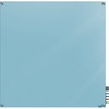 Ghent Harmony Dry Erase Board - 48" (4 ft) Width x 48" (4 ft) Height - Tempered Glass Surface - Blue Back - Square - Magnetic - 1 Each