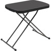 Iceberg IndestrucTable Small Space Personal Table - Black - 25 lb Capacity - Adjustable Height - 20.80" to 26.60" Adjustment - 26.60" Table Top Width 