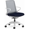 HON Cliq Chair - Navy Seat - Fog Mesh Back - Designer White Frame - Navy - Armrest