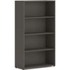 HON Mod HLPLBC3013B4 Book Case - 30" x 13"53" - 4 Shelve(s) - 2 Adjustable Shelf(ves) - Finish: Slate Teak - Adjustable Shelf, Durable, Laminated, Scr