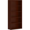 HON Mod HLPLBC3013B5 Book Case - 30" x 13"65" - 5 Shelve(s) - 3 Adjustable Shelf(ves) - Finish: Mahogany - Adjustable Shelf, Durable, Laminated, Scrat