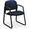 HON Solutions Seating 4000 Chair - Navy Seat - Navy Fabric Back - Black Frame - Sled Base - Navy - Armrest