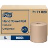 TORK Hand Towel Roll Nature H71 - Tork Hand Towel Roll, Nature, Universal, H71, Extra Large, 100% Recycled, 1-Ply, Nature, 6 Rolls x 1000 ft, 7171020
