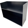 Huron 2-tier Book Rack - 2 Compartment(s) - 2 Tier(s) - Horizontal - 20" Height x 29" Width x 10.3" Depth - Durable - Black - Steel - 1 Each