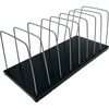 Huron Metal Wire Vertical Slots Organizer/Sorter - 8 Compartment(s) - Vertical - 7.5" Height x 18.3" Width x 8" Depth - Black - 1 Each