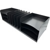 Huron Vertical/Horizontal Combo Desk Organizer - 11 Compartment(s) - Horizontal/Vertical - 8" Height x 30" Width x 11" Depth - Durable - Black - Steel