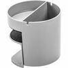 Deflecto Small Standing Desk Organizer - 3.5" Height x 3.9" Width x 3.9" Depth - Portable, Spring Loaded, Built-in Cord Catcher - Gray - Acrylonitrile