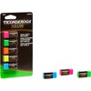 Ticonderoga Mini Erasers - Neon Pink, Neon Green, Neon Orange, Neon Yellow, Neon Blue - Vinyl - 5 / Pack - Latex-free, Soft, Smudge-free, Residue-free
