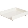 U Brands Juliet Collection Stackable Paper Tray - 2.5" Height x 9.5" Width x 12.3" DepthDesktop, Tabletop - Stackable, Front Loading - White - Pine Wo
