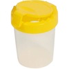 Deflecto Antimicrobial Kids No Spill Paint Cup Yellow - Paint, Brush - 3.93"Height x 3.46"Width x 3.93"Depth - 1 Each - Yellow - Plastic, Polypropylen