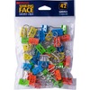 Officemate Smiling Faces Binder Clips, 42PC - Small - 2.9" Length x 0.8" Width - 0.38" Size Capacity - Foldable, Removable Handle - 42 / Bag - Green, 