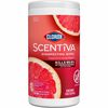 Clorox Scentiva Wipes, Bleach Free Cleaning Wipes - Ready-To-Use - Tahitian Grapefruit Splash Scent - 75 / Tub - 1 Each - Bleach-free, Disinfectant, D