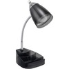 Victory Light V-Light Organizer Desk Lamp - 10 W LED Bulb - Chrome - Flexible Arm - Desk Mountable - Black, Chrome, Translucent - for Desk, Tablet, Ph