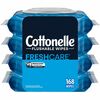 Cottonelle Flushable Wipes - 7.25" - White - Fiber - 4 Per Carton - 1 Each