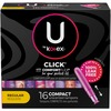 Kimberly-Clark U by Kotex Click Tampon Regular - 1 Each - Anti-leak, Fragrance-free, Comfortable, Unscented