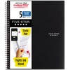 Five Star Notebook - 5 Subject(s) - 200 Sheets - Wire Bound - College Ruled - 3 Hole(s) - Letter - 8 1/2" x 11" - Black Cover - Bleed Resistant, Pocke