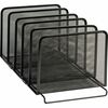 Rolodex Expressions Stacking Sorter - 5 Compartment(s) - 8" Height x 8.1" Width x 14.4" Depth - Stackable - Black - Steel - 1 Box