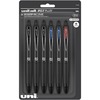 uniball&trade; 207 Plus+ Gel Pen - Medium Pen Point - Retractable - Assorted Gel-based Ink - Black Metal Barrel - 6 / Pack