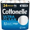 Cottonelle Ultra Clean Toilet Paper - 1 Ply - 312 Sheets/Roll - White - Fiber - 2 / Carton