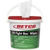 Betco GE Fight Bac Disinfectant Wipes - 500 / Tub - 4 / Carton - Disinfectant, Chemical-free, Fume-free, Washable - White