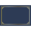 Geographics Certificate Holder - Linen - Gold Foil, Navy Blue - 10 / Pack