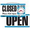 Headline Signs OPEN/CLOSED 2-sided Sign - 1 Each - Open/Closed/Please Call Again/Will Return Print/Message - 11.5" Width6" Depth - Rectangular Shape -