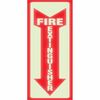 Headline Signs Glow In Dark Fire Extinguisher Sign - 1 Each - Fire Extinguisher Print/Message - 4" Width13" Depth - Glow-in-the-dark, Durable - White,