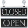 Headline Signs Century Series OPEN/CLOSED Sign - 1 Each - Open/Closed Print/Message - 13" Width5" Depth - Silver Print/Message Color - Double Sided - 