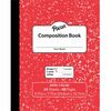 Pacon Composition Book - 24 Sheets - 48 Pages - 9.8" x 7.5" - Red Marble Cover - Durable Cover, Soft Cover - 1 Each