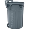 Rubbermaid Commercial Vented Wheeled Brute Container - 44 gal Capacity - Wheels, Ergonomic Handle, Vented - 35.8" Height x 27.6" Width - Resin - Gray 