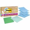 Post-it&reg; Super Sticky Adhesive Note - 420 - 3" x 3" - Square - 70 Sheets per Pad - Assorted Oasis - Removable, Repositionable, Recyclable, Pop-up 