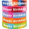 Teacher Created Resources Happy Birthday Wristbands - 10 / Set - Multi - Silicone