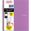 Five Star Wirebound Notebook - 1 Subject(s) - 100 Pages - Wire Bound - College Ruled - Letter - 8 1/2" x 11" - Purple Cover - Double Sided Sheet, Dura