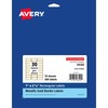 Avery&reg; Permanent Address Labels - 1" Width x 2 5/8" Length - Permanent Adhesive - Rectangle - Inkjet, Laser - Matte White, Metallic Gold - 30 / Sh
