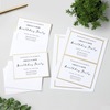 Avery&reg; Invitation Cards with Metallic Gold Borders - 1 1/2" Width x 15/16" Length - Rectangle - White - Paper - 18 / Sheet - 29 / Pack