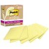 Post-it&reg; Recycled Super Sticky Notes - 70 - 3" x 3" - Square - 70 Sheets per Pad - Canary Yellow - Adhesive - 5 / Pack - Recycled