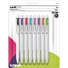 uniball&trade; UB One Gel Pens - Medium Pen Point - 0.7 mm Pen Point Size - Retractable - Assorted Pigment-based, Gel-based Ink - White Barrel - 8 / P