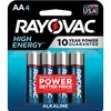Rayovac High Energy Alkaline AA Batteries - For Flashlight, Remote Control, Mouse - AAsapceShelf Life - 4 / Pack