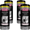 Weiman Stainless Steel Wipes - 30 / Canister - 4 / Carton - Streak-free, Fingerprint Resistant, Dust Resistant, Dirt Resistant, Pre-moistened, Grease 