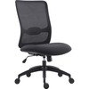 LYS SOHO Collection Staff Chair - Fabric Seat - Black - 1 Each