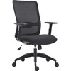 LYS SOHO Staff Chair - Fabric Seat - Black - Armrest - 1 Each