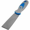 Impact Stiff Putty Knife - 1.50" Blade - Comfort Grip, Rust Resistant, Solvent Proof, Hanging Hole - Blue, Gray - 12 / Box