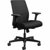 HON Ignition Seating Mid-back Task Chair - Black Fabric Seat - Mesh Back - Black Frame - 5-star Base - 1 Each