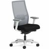 HON Ignition Mid-back Task Chair - Black Fabric Seat - Fog Back - Designer White Frame - Mid Back - Black - 1 Each