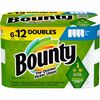 Bounty Select-A-Size Paper Towels - 6 Double Rolls = 12 Regular - 2 Ply - White - 6 / Carton
