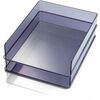 Officemate Stackable Letter Trays, Made from Recycled Bottles, 2PK - 2.8" Height x 12.8" Width x 10.2" DepthDesktop - Stackable - Translucent Gray - P