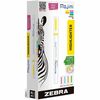 Zebra Pen Mojini Single Ended Highlighters - 4 mm Marker Point Size - Chisel Marker Point Style - Assorted Water Based Ink - 12 / Dozen
