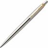 Parker Jotter Steel Gel Golden Finish Trim Ballpoint Pen - Bold Pen Point - 0.7 mm Pen Point Size - Conical Pen Point Style - Refillable - Retractable